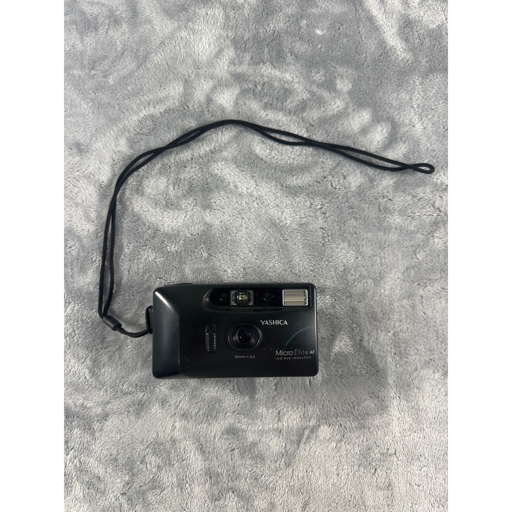 Yashica Micro Elite AF 35mm Film Camera Black 32mm f3.5 Lens Point and Shoot